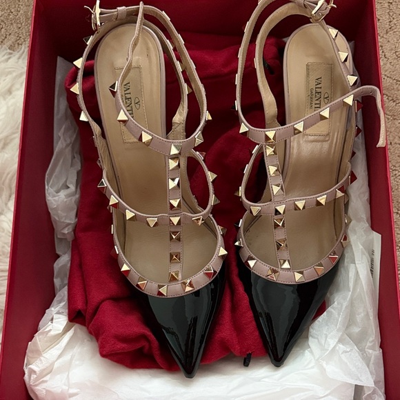Valentino Black Studded Women's heels - Picture 1 of 7